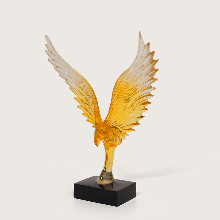 Mighty Bird Wings Showpiece - Amber