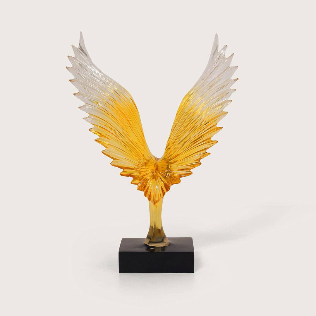 Mighty Bird Wings Showpiece - Amber