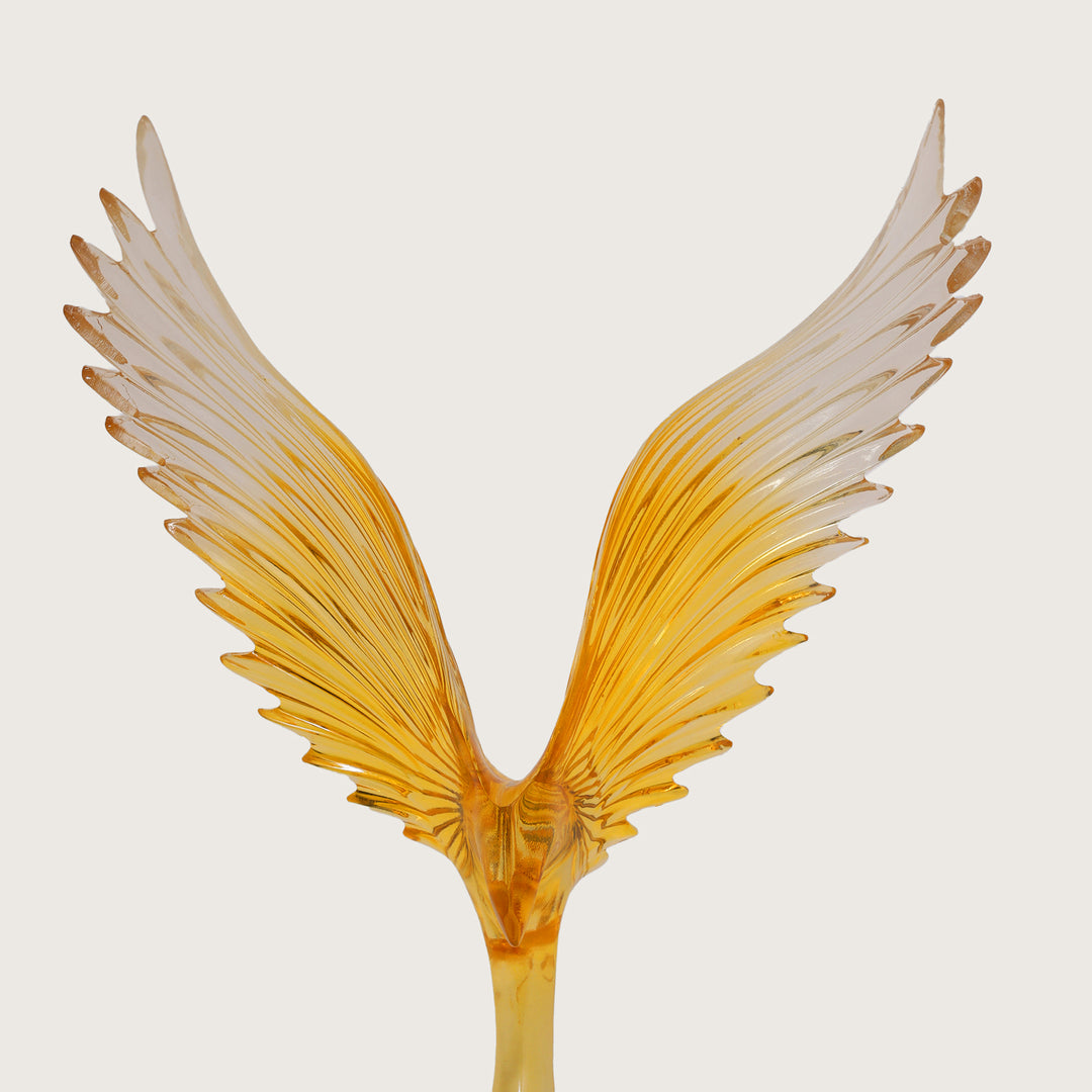 Mighty Bird Wings Showpiece - Amber