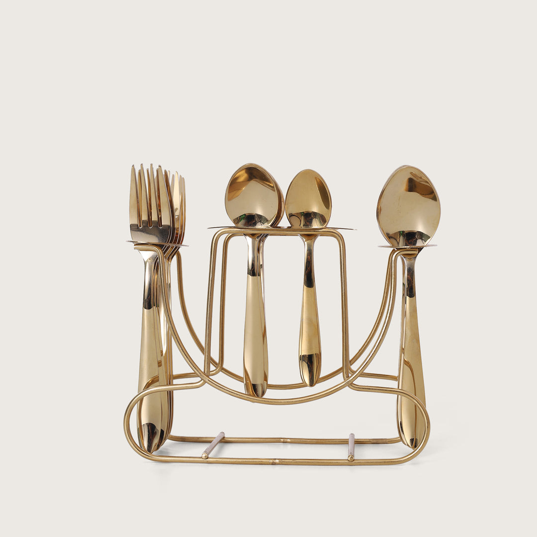 Rolex Cutlery Set of 24 - Gold
