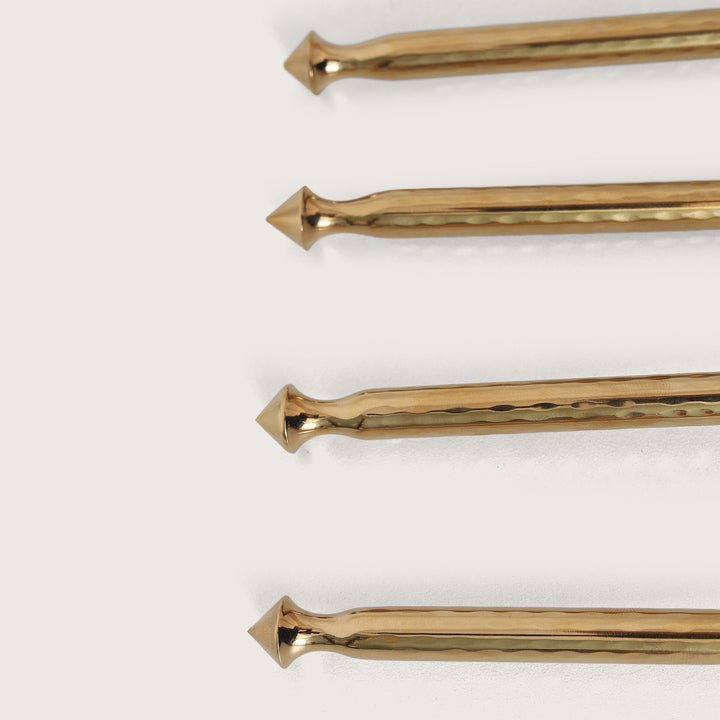 Golden Cutlery Set of 24 with Wooden Stand