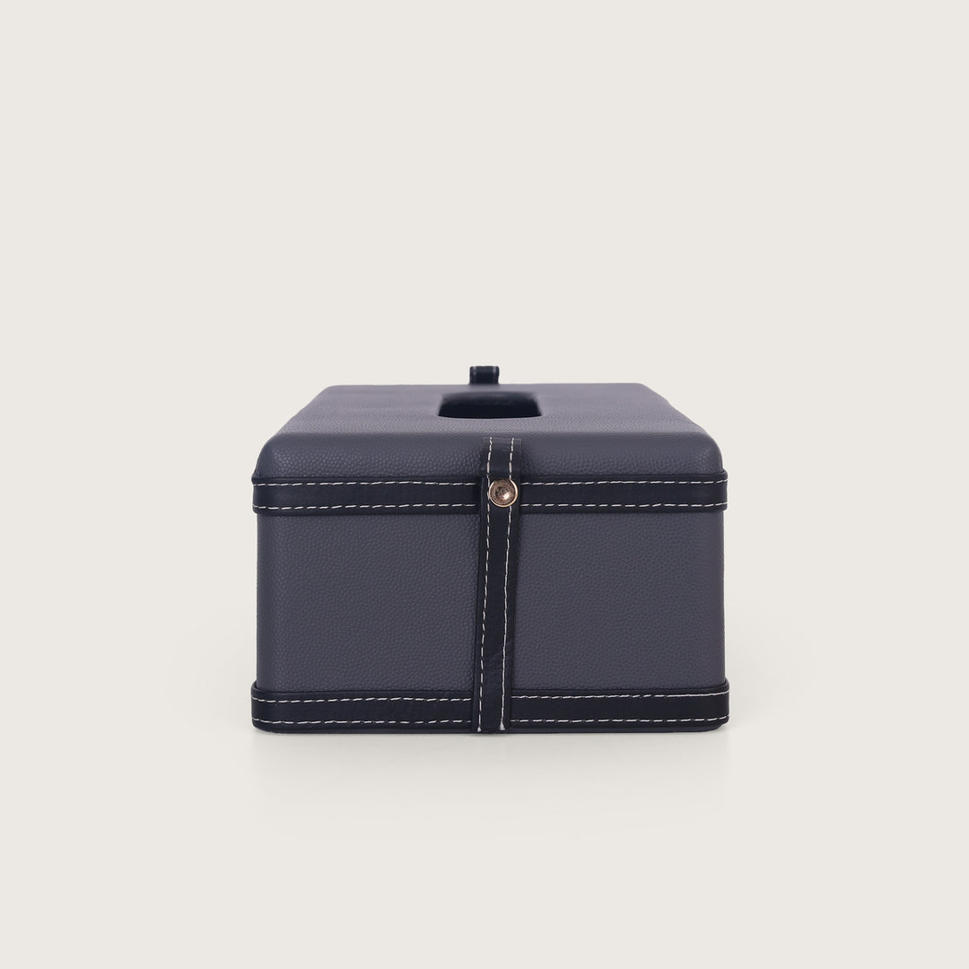 Leather Tissue Box - Grey