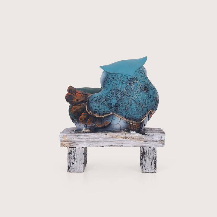 Book Owls On Bench Showpiece