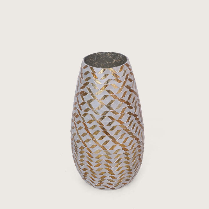 Mosaic Flower Vase Small - Gold