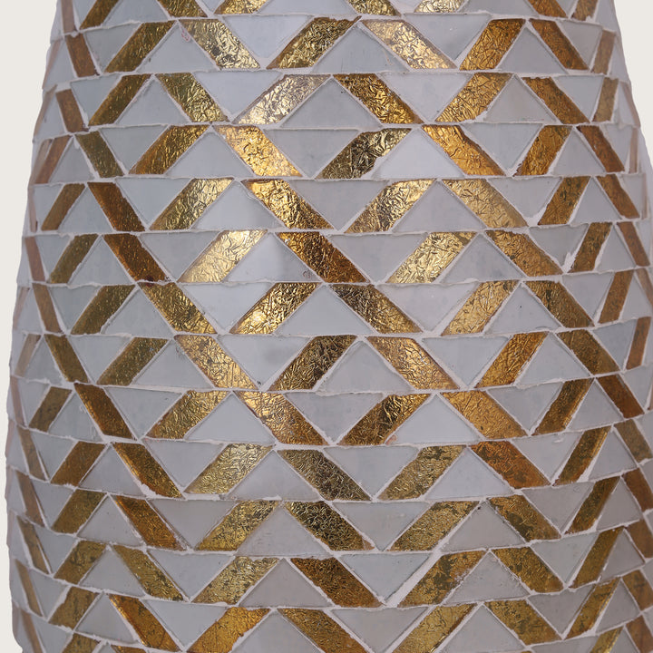 Mosaic Flower Vase Small - Gold