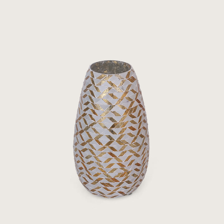 Mosaic Flower Vase Small - Gold
