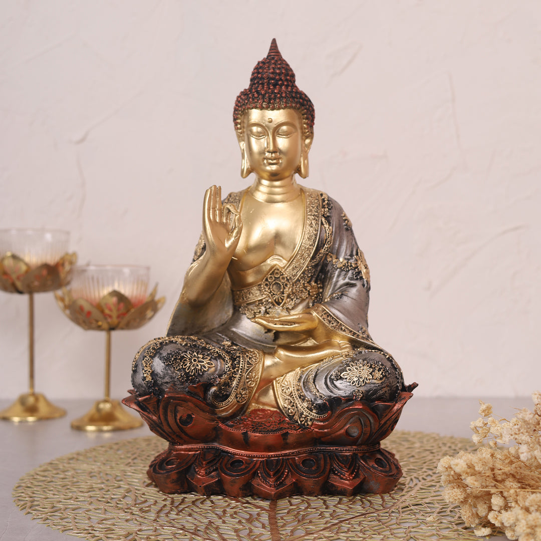 Serenity Lotus Buddha  - Medium