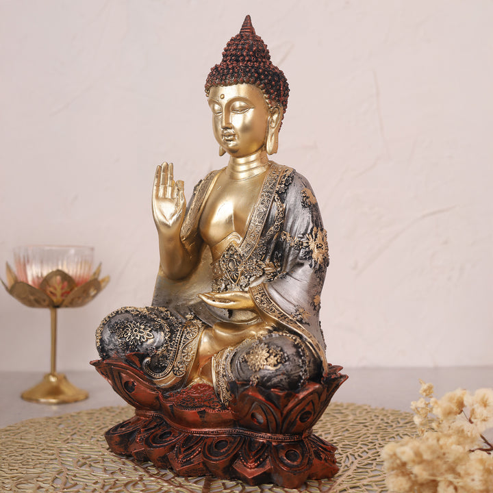 Serenity Lotus Buddha  - Medium