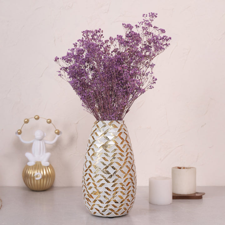 Mosaic Flower Vase Small - Gold