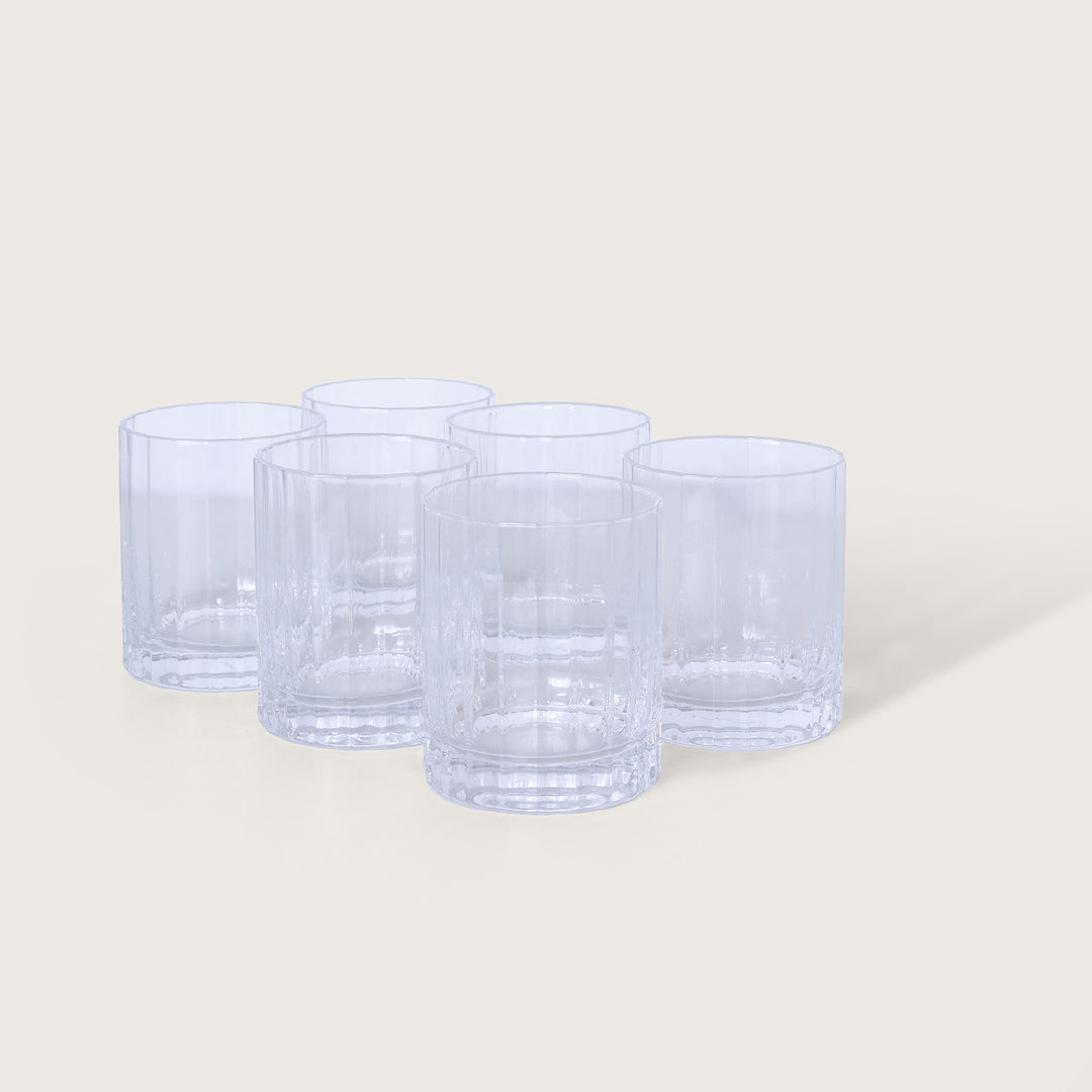 Glass Beverage Dispenser 2Litter With Glass Tumbler 340ML Set of 6