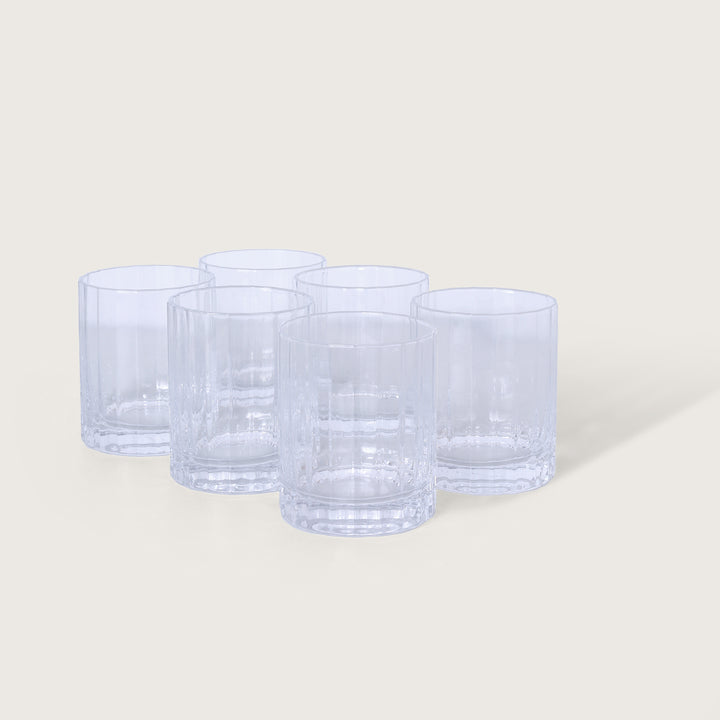 Glass Beverage Dispenser 2Litter With Glass Tumbler 340ML Set of 6