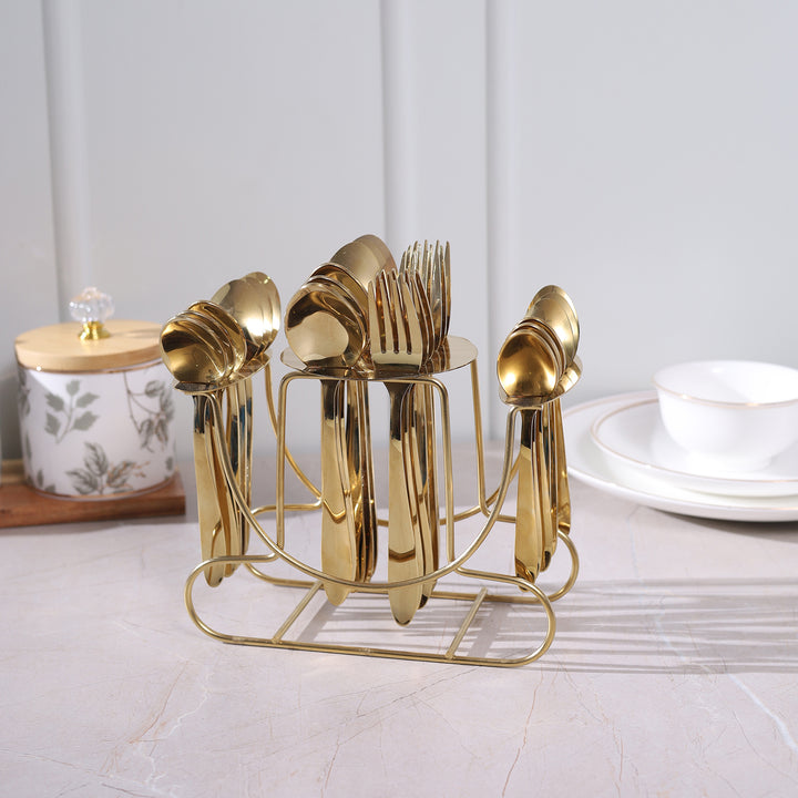 Rolex Cutlery Set of 24 - Gold
