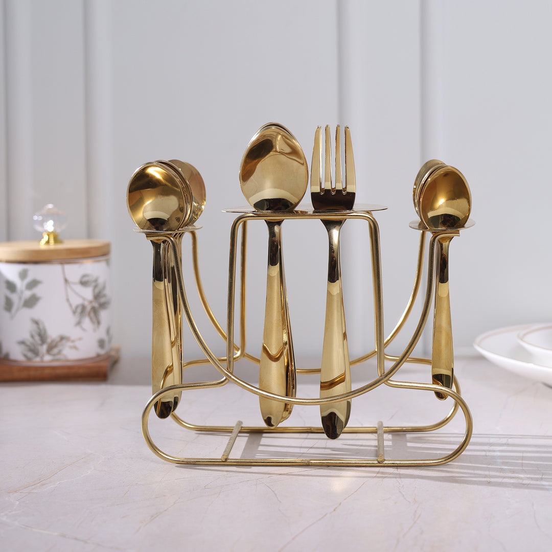 Rolex Cutlery Set of 24 - Gold