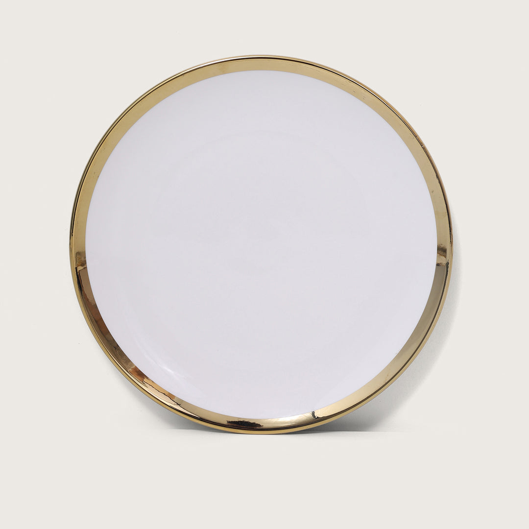 White Plate with Gold Rim Set of 2 - Small