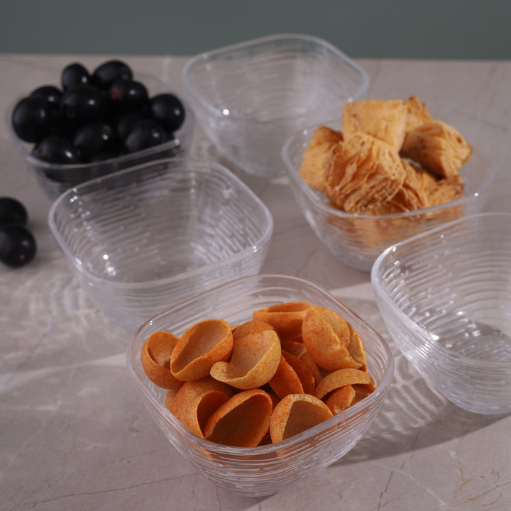 Frosted Texture Glass Bowl - Set of 6