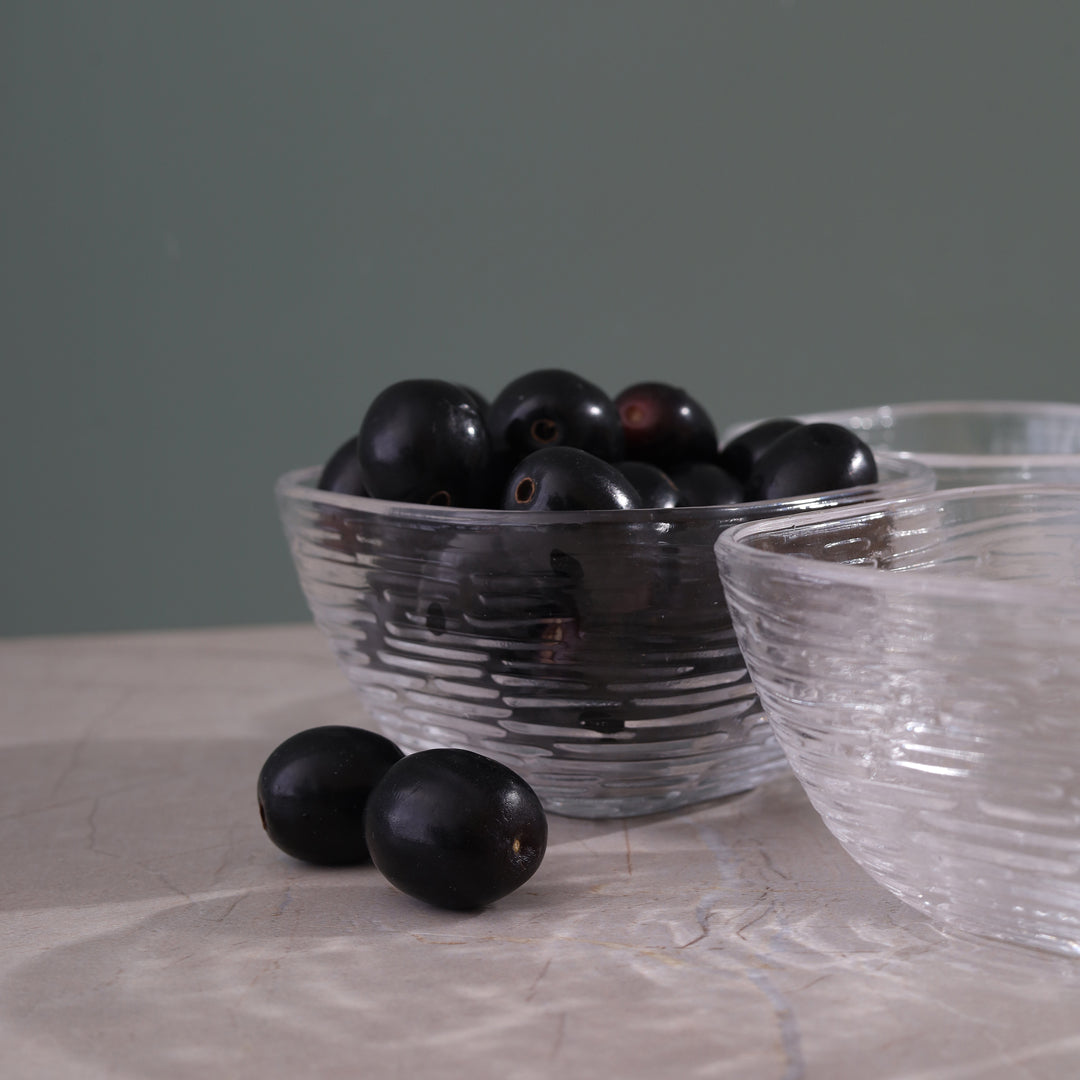 Frosted Texture Glass Bowl - Set of 6