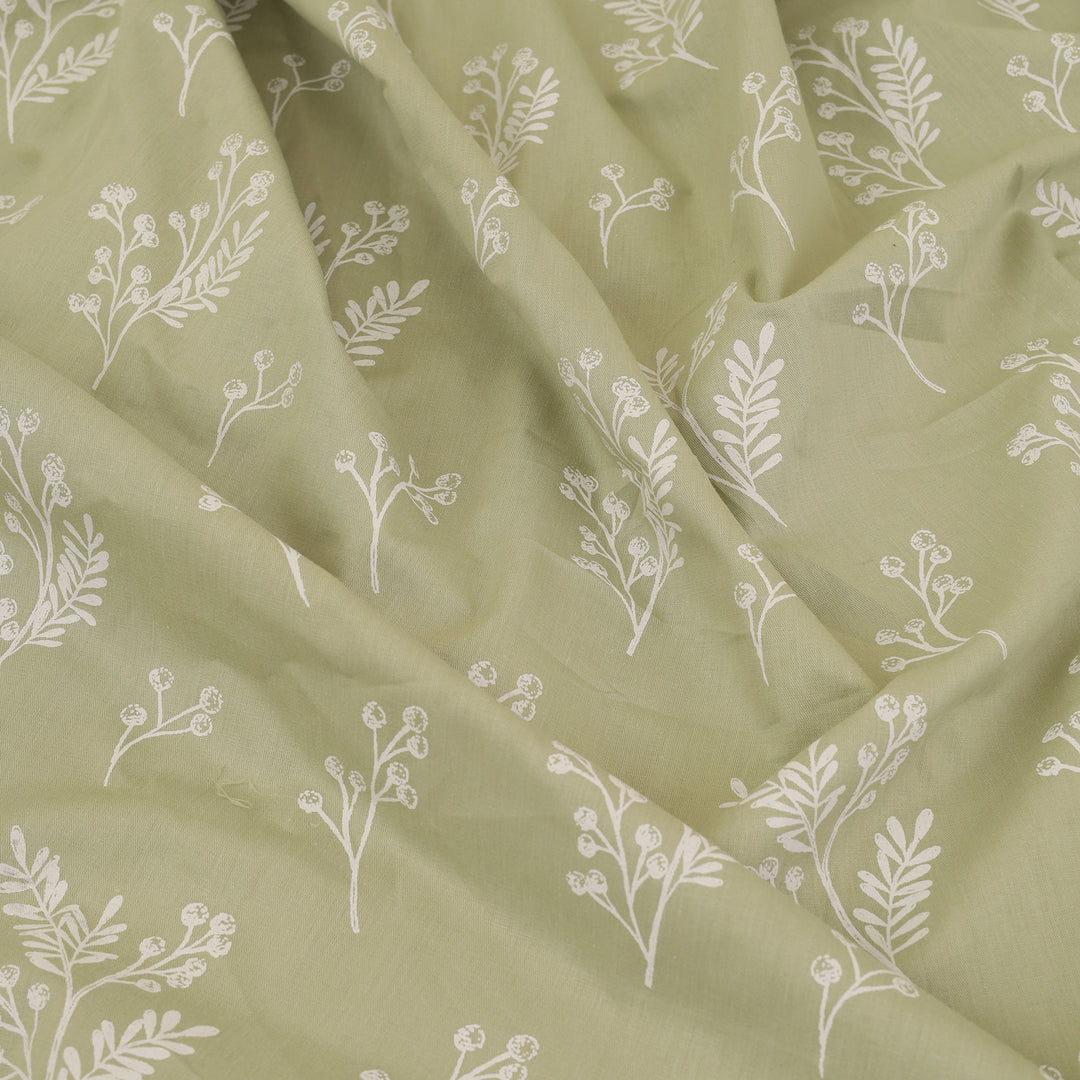 Vogue Leaves Double Bedsheet (108x108) with 2 Pillow Covers