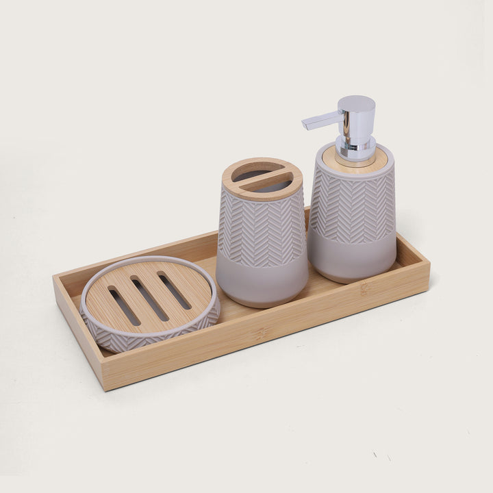 Portofino Bath Set of 4 Pcs - Beige
