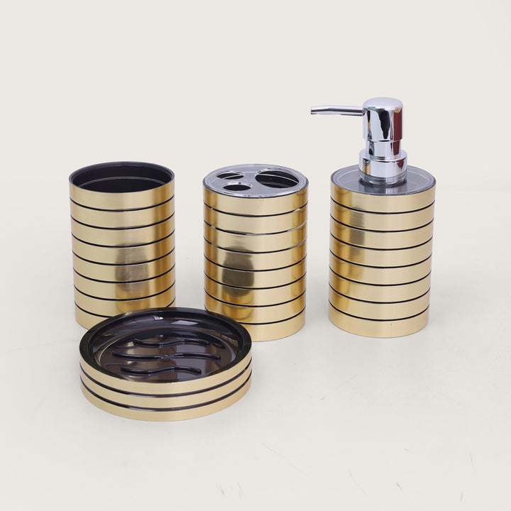Miami Bathroom Set of 4 Pcs - Golden
