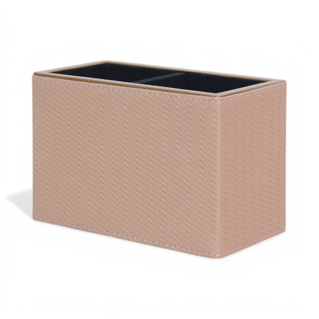 Leather Cutlery Stand With 2 Compartment