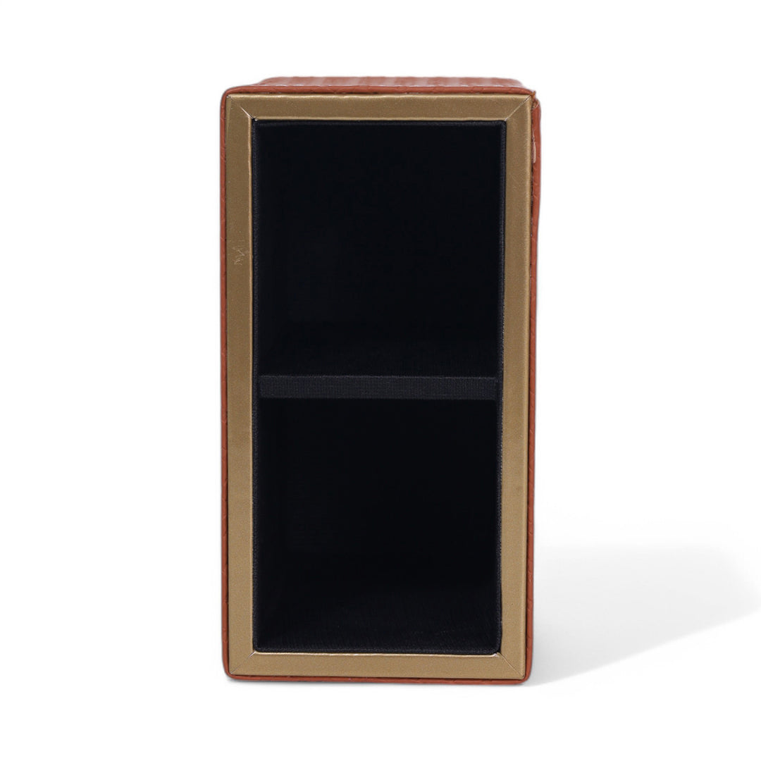 Leather Cutlery Stand With 2 Compartment