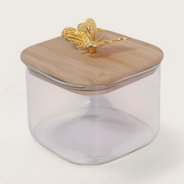 Jars & Tray With Butterfly Lid