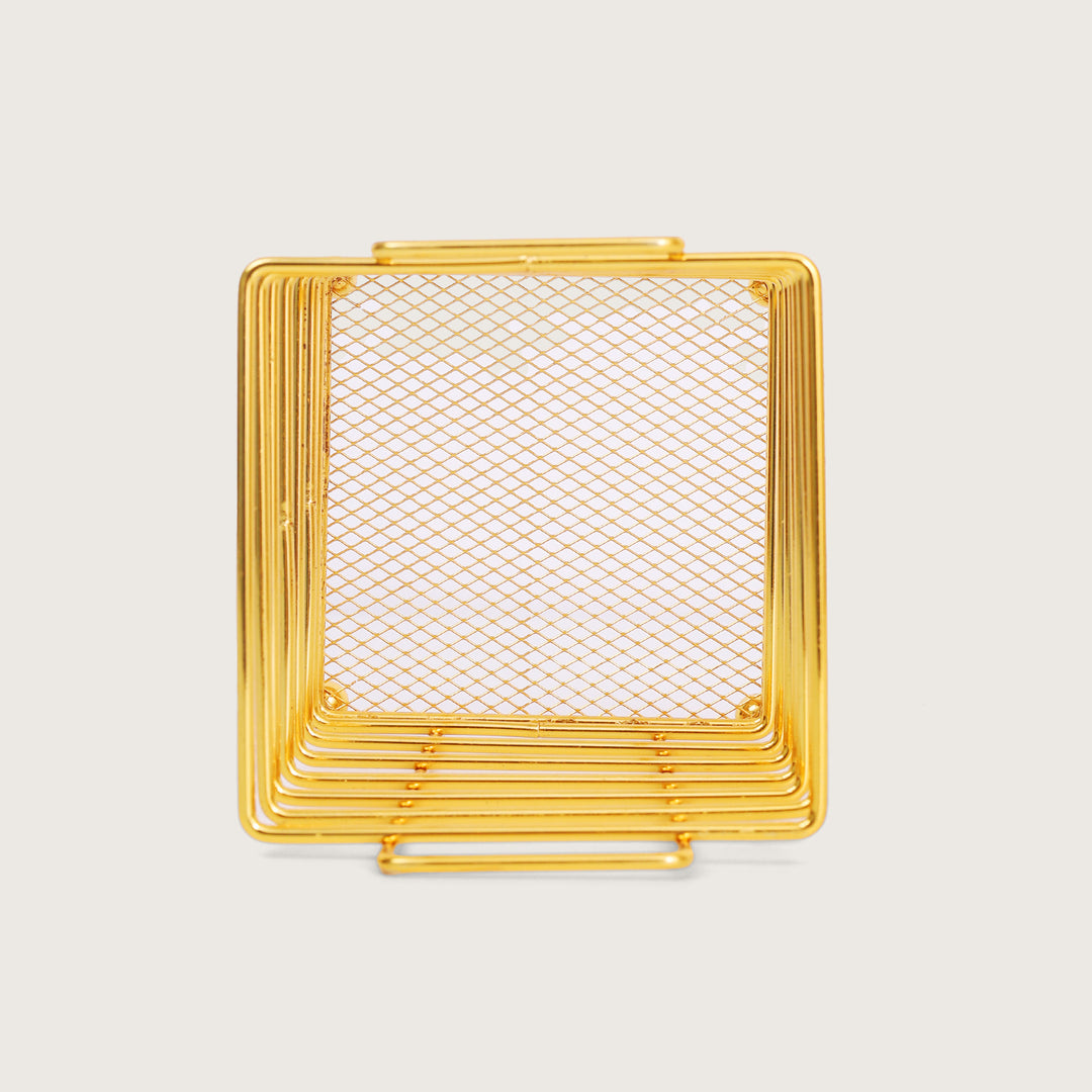Wire Metal Cutlery Holder - Gold