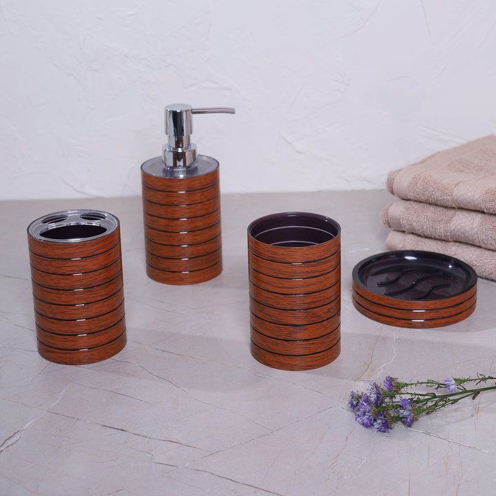 Miami Bathroom Set of 4 Pcs - Brown