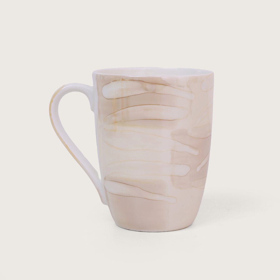 Abstract Texture Printed Ceramic Coffee Mugs Set of 4