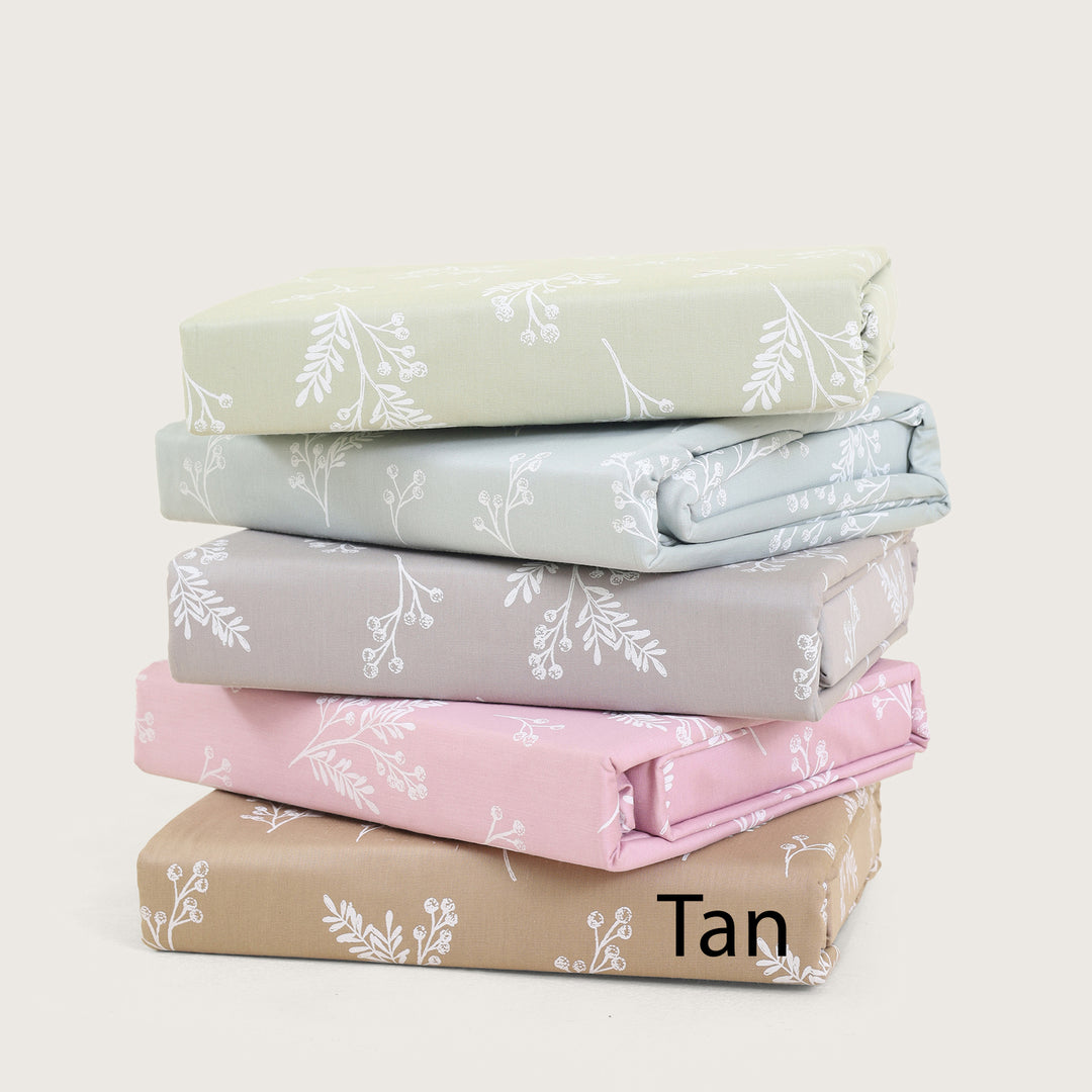 Vogue Leaves Double Bedsheet (108x108) with 2 Pillow Covers