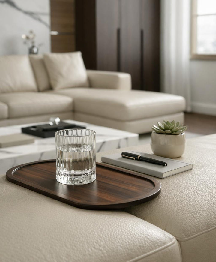 Contemporary Oval Sofa Tray