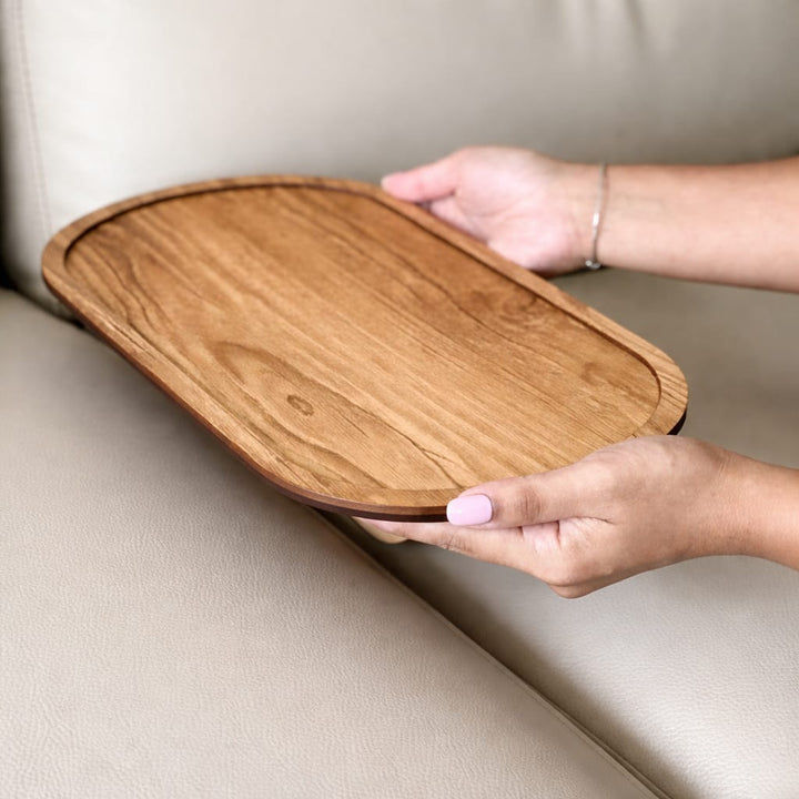 Contemporary Oval Sofa Tray