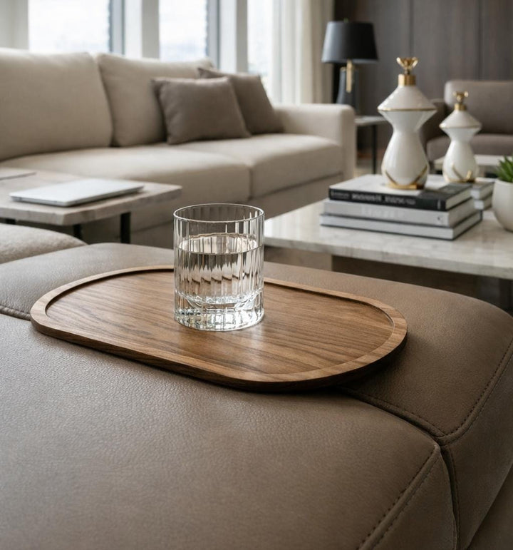 Contemporary Oval Sofa Tray